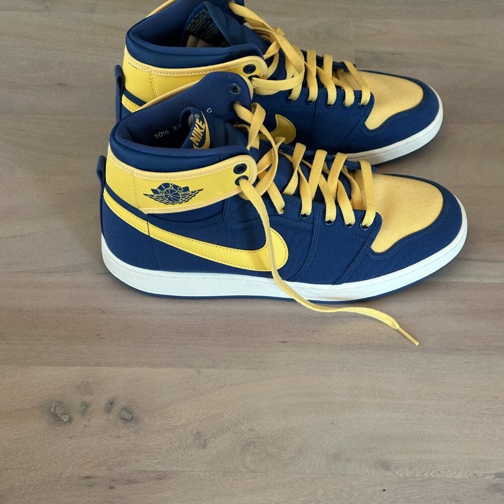 Nike Jordan 1 Retro AJKO - True Blue/Topaz Gold - Men's 10.5 - Picture 3 of 5